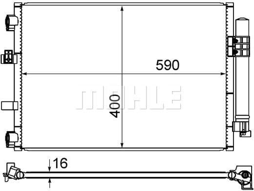 Condenser, air conditioning BEHR AC 861 000S