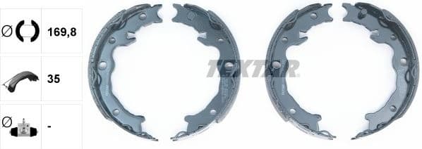 Brake Shoe Set, parking brake 91080500
