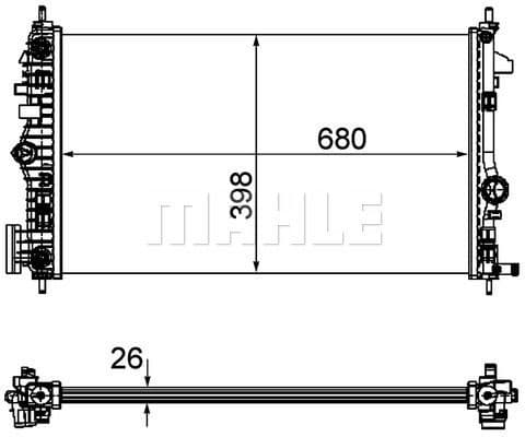 Radiator, engine cooling BEHR *** PREMIUM LINE *** CR 1103 000P