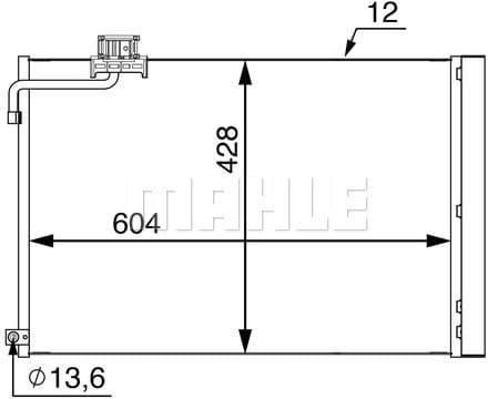 Condenser, air conditioning BEHR AC 51 000S