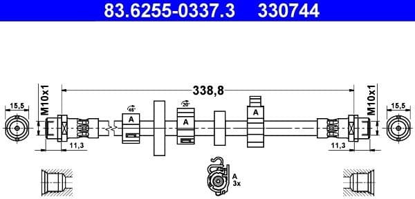 Brake Hose 83.6255-0337.3