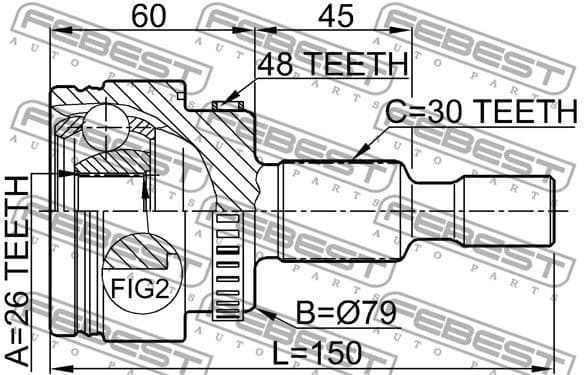 Joint Kit, drive shaft 1610-163A48 - image 2