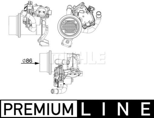 Cooler, exhaust gas recirculation BEHR *** PREMIUM LINE *** CE 18 000P