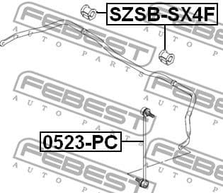 Mounting, stabiliser bar SZSB-SX4F - image 2