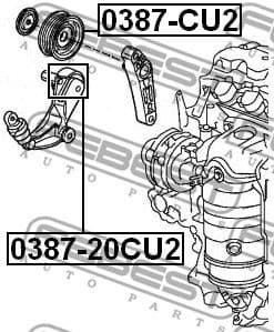 Tensioner Pulley, V-ribbed belt 0387-20CU2 - image 2