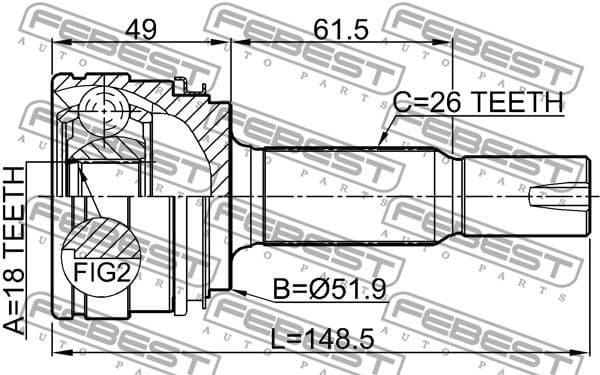 Joint Kit, drive shaft 0110-ACA33R - image 2