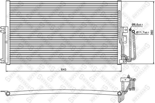 Condenser, air conditioning 10-45008-SX