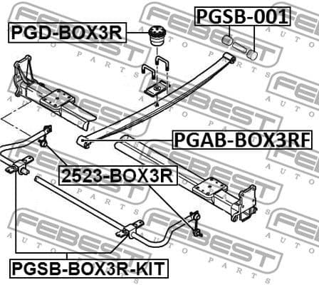 Repair Kit, stabiliser bush PGSB-BOX3R-KIT - image 2