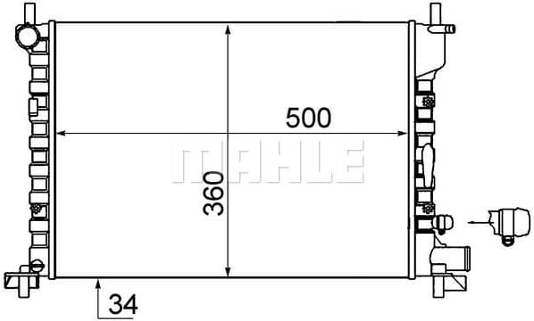 Radiator, engine cooling BEHR CR 381 000S - image 2