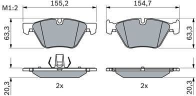 Brake Pad Set, disc brake 0 986 424 621