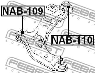 Mounting, control/trailing arm NAB-110 - image 2