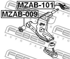 Mounting, control/trailing arm MZAB-101 - image 2