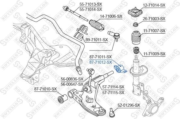 Mounting, control/trailing arm 87-71012-SX - image 2