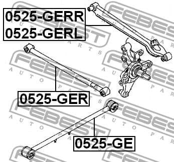 Control/Trailing Arm, wheel suspension 0525-GER - image 2