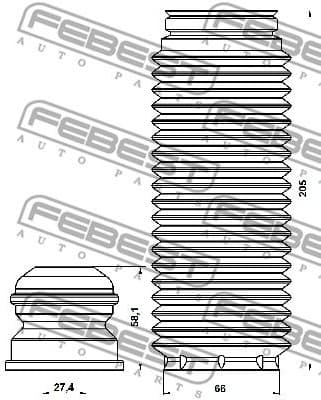 Dust Cover Kit, shock absorber BZSHB-639F-KIT - image 2