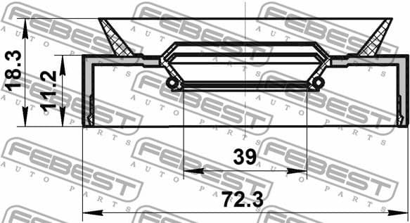 Shaft Seal, drive shaft 95PAY-40721118X - image 2