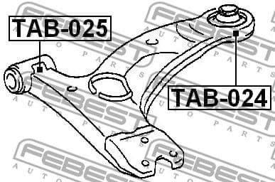 Mounting, control/trailing arm TAB-024 - image 2