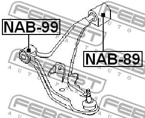 Mounting, control/trailing arm NAB-99 - image 2