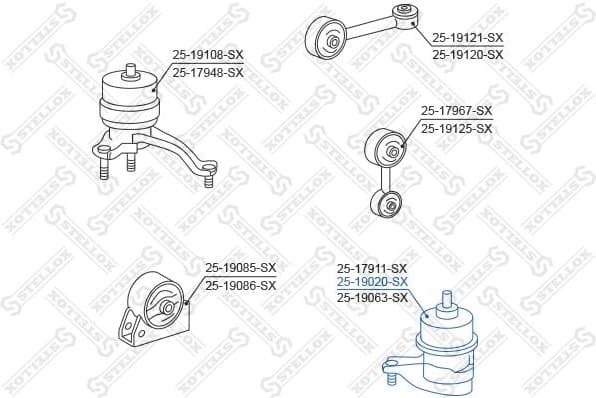 Mounting, engine 25-19020-SX
