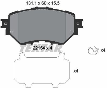 Brake Pad Set, disc brake 2215401