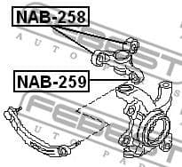 Mounting, control/trailing arm NAB-258 - image 2
