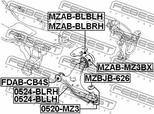 Control/Trailing Arm, wheel suspension 0524-BLLH