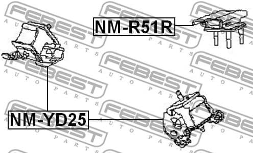 Mounting, engine NM-R51R - image 2