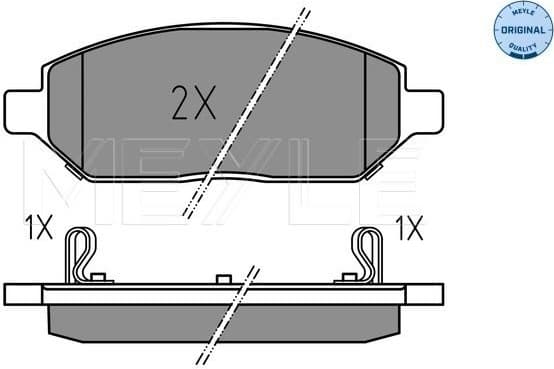 Brake Pad Set, disc brake MEYLE-ORIGINAL: True to OE. 025 223 2618