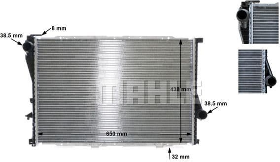 Radiator, engine cooling BEHR CR 296 000S