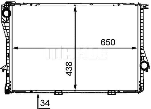 Radiator, engine cooling BEHR CR 296 000S - image 2