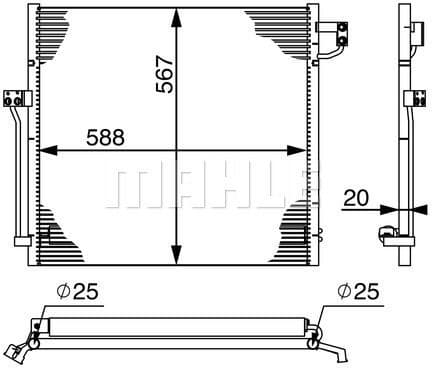Condenser, air conditioning BEHR AC 41 000S