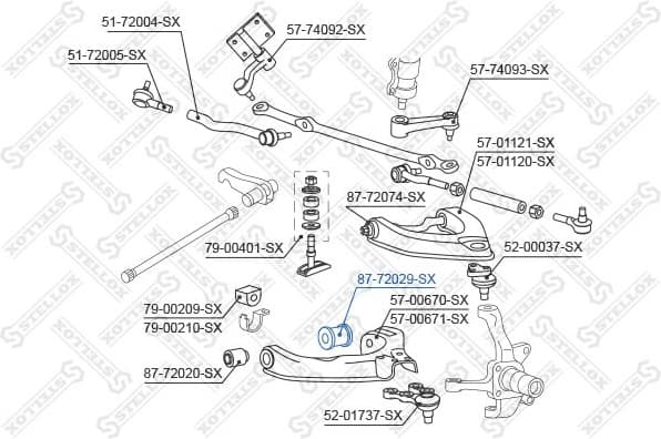 Mounting, control/trailing arm 87-72029-SX - image 2