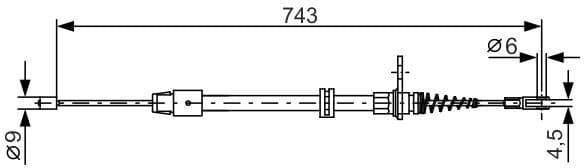 Cable Pull, parking brake 1 987 482 329