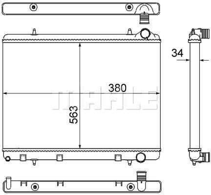 Radiator, engine cooling BEHR CR 2033 000S - image 2
