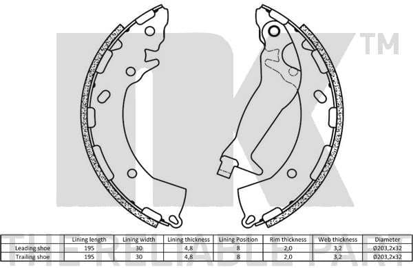 Brake Shoe Set 2734789 - image 2