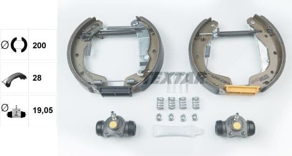 Brake Shoe Set Shoe Kit Pro 84044801