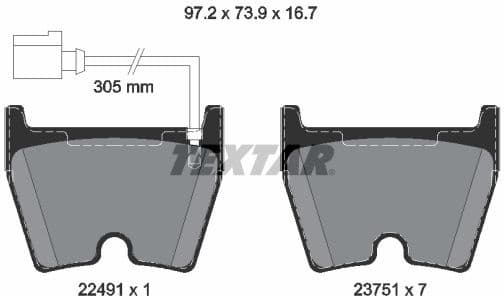 Brake Pad Set, disc brake Q+ 2249101