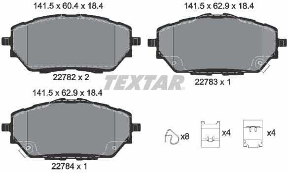 Brake Pad Set, disc brake Q+ 2278201