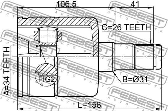 Joint Kit, drive shaft 2311-TATLH - image 2