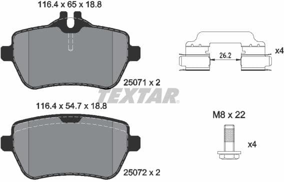 Brake Pad Set, disc brake Q+ 2507101