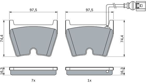 Brake Pad Set, disc brake 0 986 424 613
