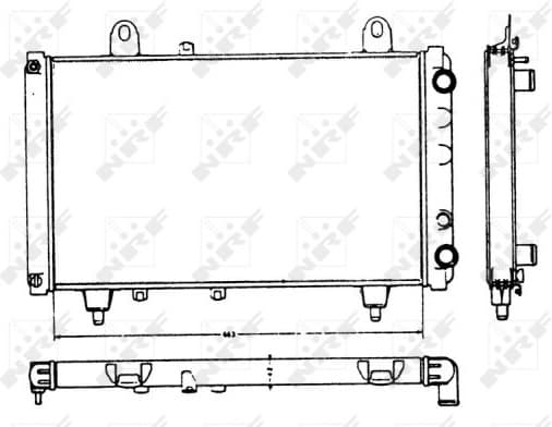 Radiator, engine cooling 58749