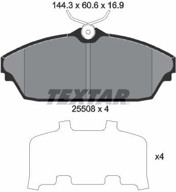 Brake Pad Set, disc brake 2550801