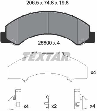 Brake Pad Set, disc brake 2580001