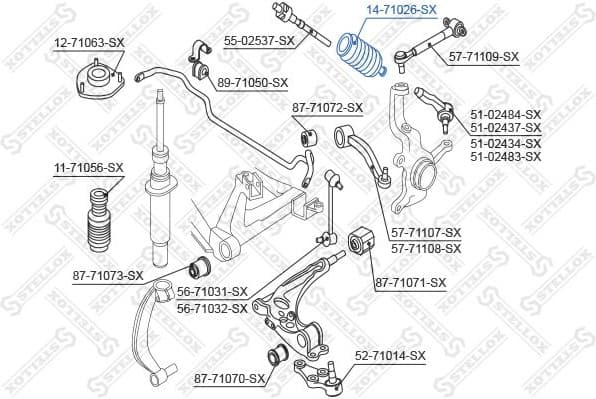 Bellow, steering 14-71026-SX