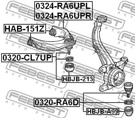 Mounting, control/trailing arm HAB-151Z - image 2