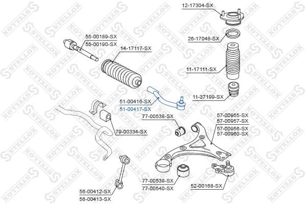 Tie Rod End 51-00417-SX