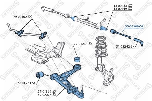Inner Tie Rod 55-01968-SX - image 2