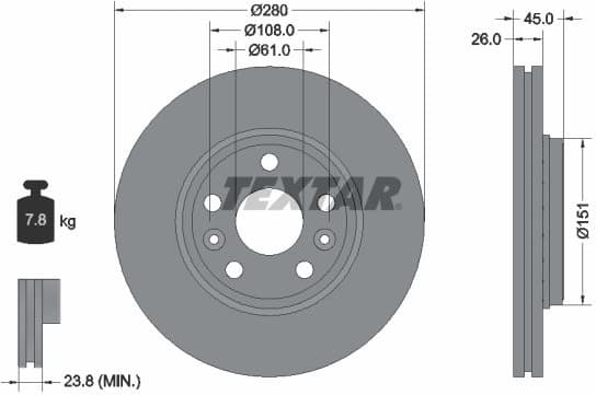 Brake Disc PRO 92257903