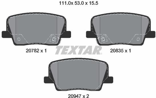 Brake Pad Set, disc brake Q+ 2078201